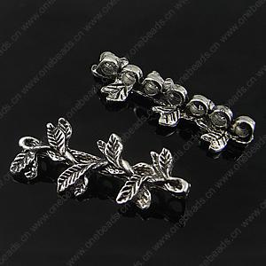 Connector. Fashion Zinc Alloy Jewelry Findings. Flower 30.5x11mm. Sold by Bag