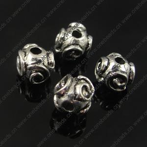Beads. Fashion Zinc Alloy jewelry findings. Flower 5.8x5.8mm. Hole size:1mm. Sold by Bag
