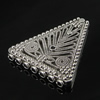 Beads. Fashion Zinc Alloy jewelry findings. Triangle 33x37.5mm. Hole size:2.8mm. Sold by Bag

