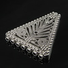 Beads. Fashion Zinc Alloy jewelry findings. Triangle 33x37.5mm. Hole size:2.8mm. Sold by Bag