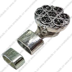 Zinc Alloy Cord End Caps. Fashion Jewelry findings. 20x33mm, Hole:10x4.5mm, Sold by PC