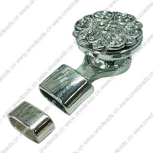 Zinc Alloy Cord End Caps. Fashion Jewelry findings. 20x33mm, Hole:10x4.5mm, Sold by PC