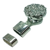 Zinc Alloy Cord End Caps. Fashion Jewelry findings. 20x33mm, Hole:10x4.5mm, Sold by PC