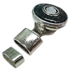 Zinc Alloy Cord End Caps. Fashion Jewelry findings. 20x33mm, Hole:10x4.5mm, Sold by PC
