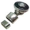 Zinc Alloy Cord End Caps. Fashion Jewelry findings. 20x33mm, Hole:10x4.5mm, Sold by PC