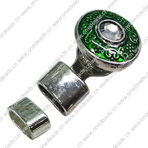 Zinc Alloy Cord End Caps. Fashion Jewelry findings. 20x33mm, Hole:10x4.5mm, Sold by PC