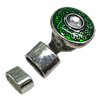 Zinc Alloy Cord End Caps. Fashion Jewelry findings. 20x33mm, Hole:10x4.5mm, Sold by PC