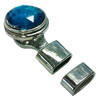 Zinc Alloy Cord End Caps. Fashion Jewelry findings. 20x33mm, Hole:10x4.5mm, Sold by PC
