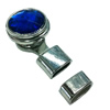 Zinc Alloy Cord End Caps. Fashion Jewelry findings. 20x33mm, Hole:10x4.5mm, Sold by PC
