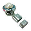 Zinc Alloy Cord End Caps. Fashion Jewelry findings. 20x33mm, Hole:10x4.5mm, Sold by PC
