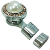 Zinc Alloy Cord End Caps. Fashion Jewelry findings. 20x33mm, Hole:10x4.5mm, Sold by PC
