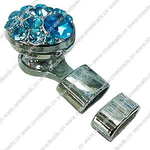 Zinc Alloy Cord End Caps. Fashion Jewelry findings. 20x33mm, Hole:10x4.5mm, Sold by PC