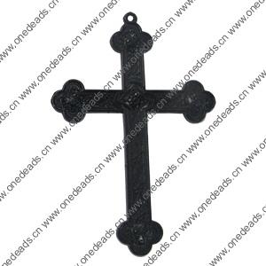 Electrophoresis Pendant. Fashion Zinc Alloy Jewelry Findings. Cross 80x52mm. Sold by Bag 