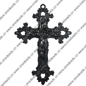 Electrophoresis Pendant. Fashion Zinc Alloy Jewelry Findings. Cross 74.5x51.5mm. Sold by PC 