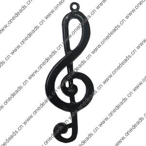 Electrophoresis Pendant. Fashion Zinc Alloy Jewelry Findings. musical note 62x21mm. Sold by Bag 