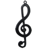 Electrophoresis Pendant. Fashion Zinc Alloy Jewelry Findings. musical note 62x21mm. Sold by Bag 
