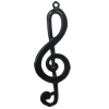 Electrophoresis Pendant. Fashion Zinc Alloy Jewelry Findings. musical note 62x21mm. Sold by Bag 