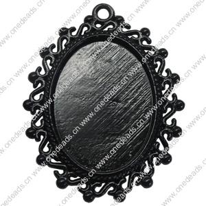 Electrophoresis Zinc Alloy Cabochon Settings. Fashion Jewelry Findings. 38x29.5mm, Inner dia：18.5x25.5mm. Sold by Bag