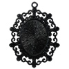 Electrophoresis Zinc Alloy Cabochon Settings. Fashion Jewelry Findings. 49x39mm, Inner dia：25.5x19.5mm. Sold by PC
 