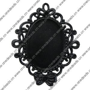 Electrophoresis Zinc Alloy Cabochon Settings. Fashion Jewelry Findings. 56x46mm, Inner dia：43.5x24.5mm. Sold by PC
