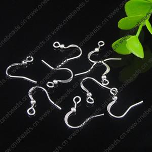 Earring Hook-Flat, Iron lead-free, 0.5x13mm, hole: 2mm, Sold by bag