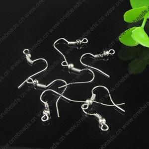 Earring Hook, Iron Lead-free & Nickel-free 19mmx18mm, hole: 2mm Sold by bag
