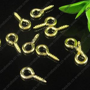 Pinch Bails, For Half-drilled Beads, Iron, Up eye, Lead-free, about 14mm long, 7mm wide, 1.6mm thick, hole: 4mm, Sold by