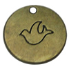 Pendant. Fashion Zinc Alloy Jewelry Findings. Flat Round 20mm，Sold by Bag 
