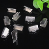 Ribbon Tip/Clip Ends, Iron, 6x6mm hole:1.5mm, Sold by Bag