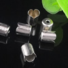 Jewelry Terminators, Cord End Caps, Iron, Lead-free, About 10mm long, 10mm wide, Hole: about 1.5mm, Sold by bag