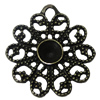 Pendant. Fashion Zinc Alloy Jewelry Findings. Flower 22x20mm，Sold by Bag 
