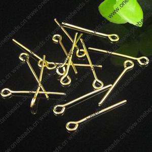 Jewelry Finding, Iron Eyepins, 0.7x16mm, Sold by KG