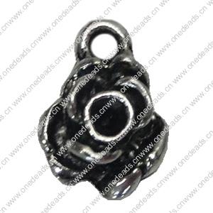 Pendant. Fashion Zinc Alloy Jewelry Findings. Flower 10x7mm，Sold by Bag 