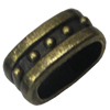 Slider, Zinc Alloy Bracelet Findinds, 6x13mm, Hole size:10x6mm, Sold by Bag
