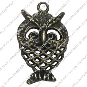 Pendant. Fashion Zinc Alloy Jewelry Findings. Animal 25x15mm，Sold by Bag 