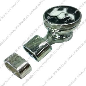 Zinc Alloy Cord End Caps. Fashion Jewelry findings. 20x33mm, Hole:10x4.5mm, Sold by PC