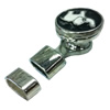 Zinc Alloy Cord End Caps. Fashion Jewelry findings. 20x33mm, Hole:10x4.5mm, Sold by PC