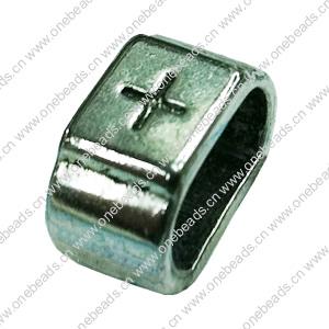 Slider, Zinc Alloy Bracelet Findinds, 15x7.5mm, Hole size:11.5x6mm, Sold by KG