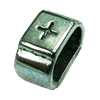 Slider, Zinc Alloy Bracelet Findinds, 15x7.5mm, Hole size:11.5x6mm, Sold by KG
