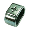 Slider, Zinc Alloy Bracelet Findinds, 15x7.5mm, Hole size:11.5x6mm, Sold by KG