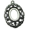 Zinc Alloy Cabochon Settings. Fashion Jewelry Findings.  24x34mm Inner dia：13x17.5mm. Sold by Bag
