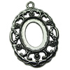 Zinc Alloy Cabochon Settings. Fashion Jewelry Findings.  24x34mm Inner dia：13x17.5mm. Sold by Bag