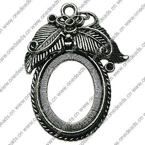 Zinc Alloy Cabochon Settings. Fashion Jewelry Findings.  38x13mm Inner dia：22.5x29mm. Sold by Bag