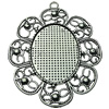 Zinc Alloy Cabochon Settings. Fashion Jewelry Findings.  74x59mm Inner dia：40.2x30.2mm. Sold by PC
