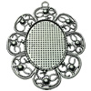Zinc Alloy Cabochon Settings. Fashion Jewelry Findings.  74x59mm Inner dia：40.2x30.2mm. Sold by PC