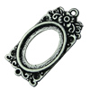 Zinc Alloy Cabochon Settings. Fashion Jewelry Findings.  21x43mm Inner dia：17.5x24.5mm. Sold by Bag
