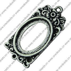 Zinc Alloy Cabochon Settings. Fashion Jewelry Findings.  21x43mm Inner dia：17.5x24.5mm. Sold by Bag