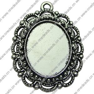 Zinc Alloy Cabochon Settings. Fashion Jewelry Findings.  23x30mm Inner dia：18.1x23.9mm. Sold by Bag