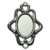 Zinc Alloy Cabochon Settings. Fashion Jewelry Findings.  38x54mm Inner dia：17.3x25mm. Sold by Bag
