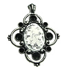 Zinc Alloy Cabochon Settings. Fashion Jewelry Findings.  63x50mm Inner dia：21x29.3mm. Sold by PC
